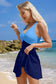 Flared swim dress - blue