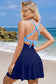 Flared swim dress - blue