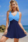 Flared swim dress - blue