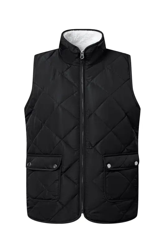 Fleece lined quilted vest | women’s coats | fashionfitz