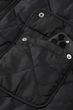 Fleece Lined Quilted Vest Coat - Fashionfitz