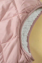 Fleece Lined Quilted Vest Coat - Fashionfitz