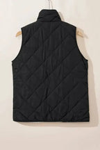 Fleece Lined Quilted Vest Coat - Fashionfitz