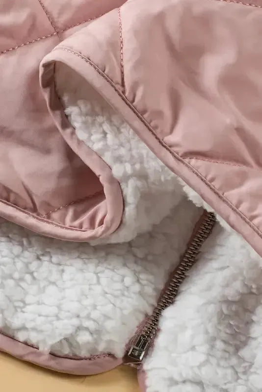 Fleece Lined Quilted Vest Coat - Fashionfitz
