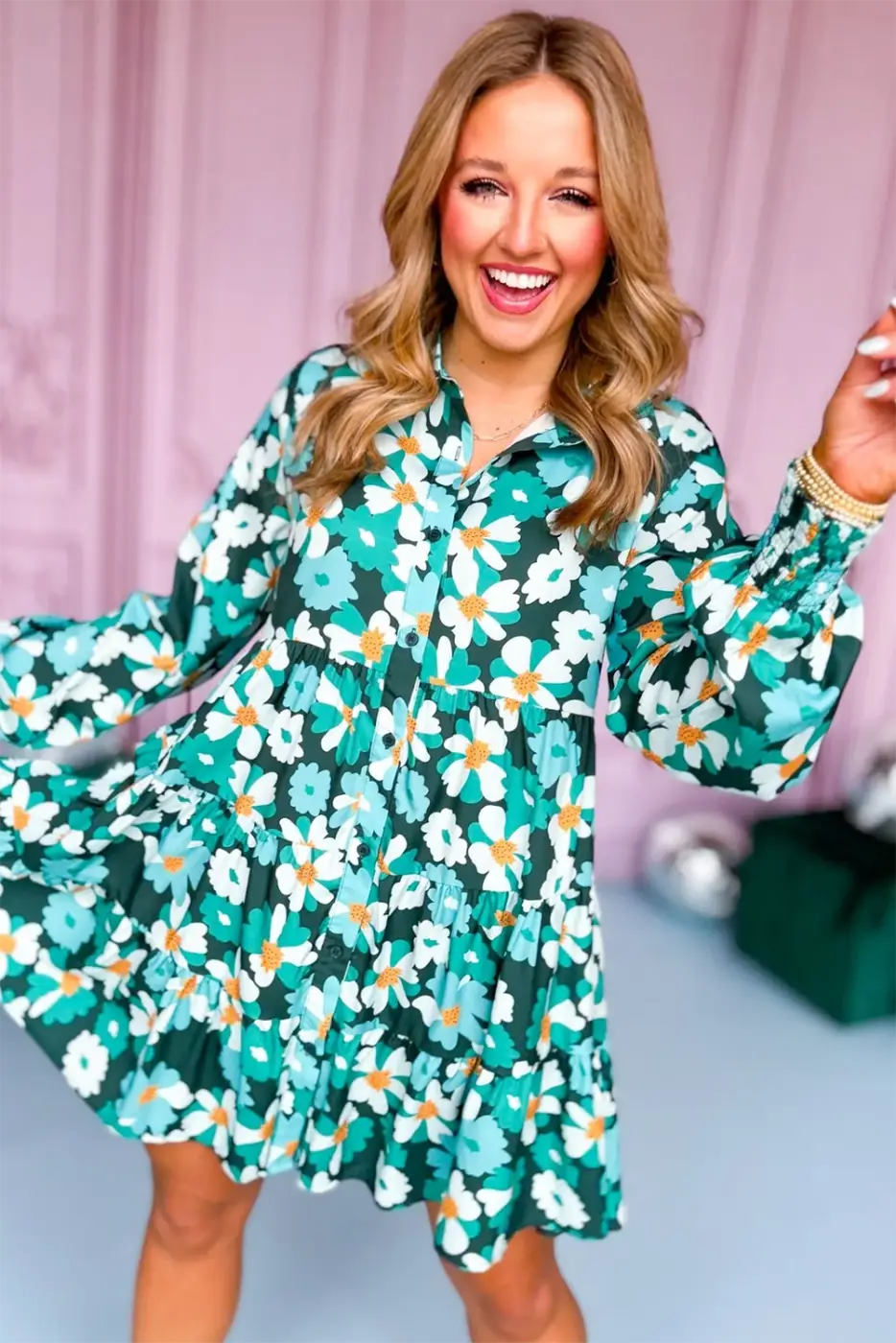 Fleur chic frolic shirt dress - floral dresses