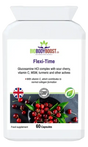Flexi-Time Glucosamine HCL Complex — glucosamine with chondroitin, MSM and herbal blend for flexible joints, 90 vegan capsules, BioBodyBoost UK