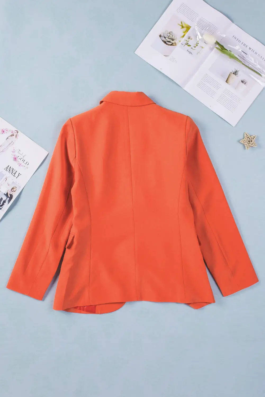Flip pocket design chic blazer coat - outerwear