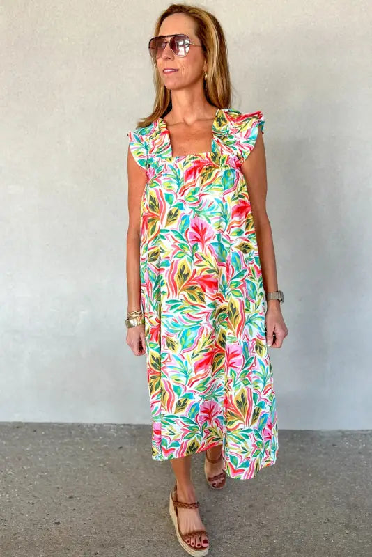 Floral cascade sundress - dresses