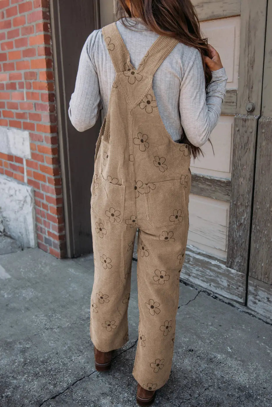 Floral corduroy overalls | women’s | fashionfitz