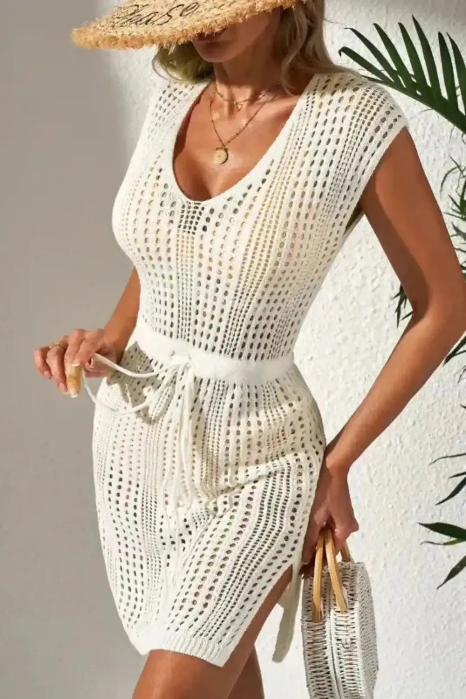 Beach Cover-ups Floral Beach Dress for Women - Sandy Serenity Lightweight Summer Cover-Up