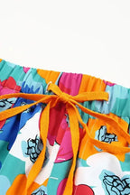 Floral Elastic Waist Casual Shorts - Fashionfitz
