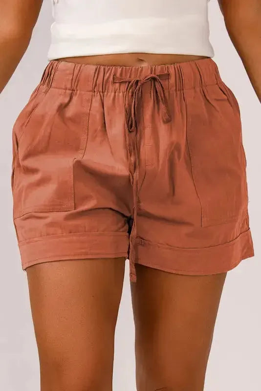 Floral Elastic Waist Casual Shorts - Fashionfitz
