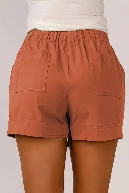 Floral Elastic Waist Casual Shorts - Fashionfitz