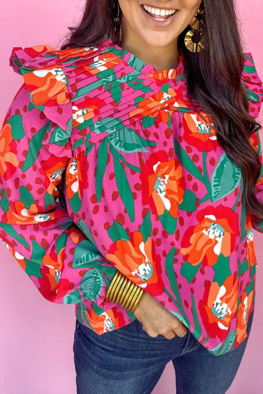 Floral elegance plus blouse | women’s tops | fashionfitz