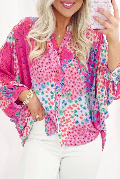 Floral fantasy oversized shirt