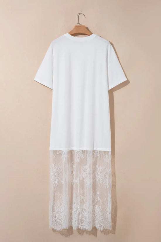 Floral lace maxi dress women | elegant summer