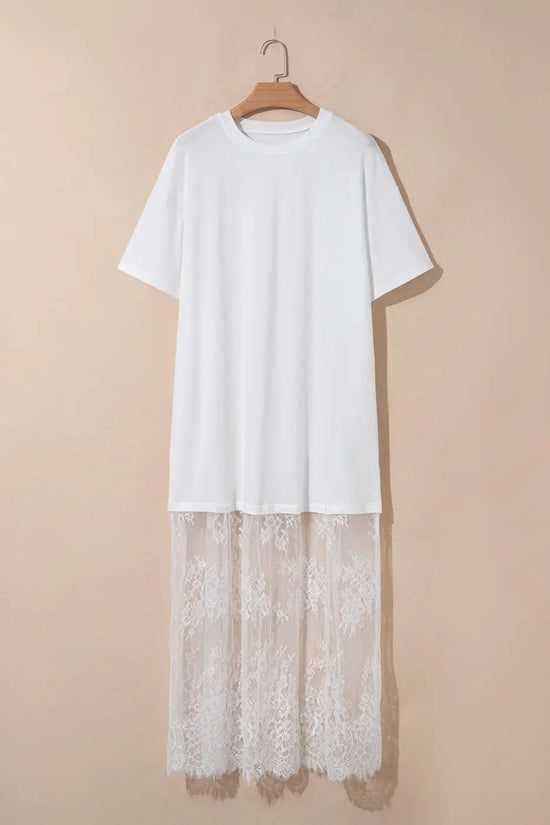 Floral lace maxi dress women | elegant summer