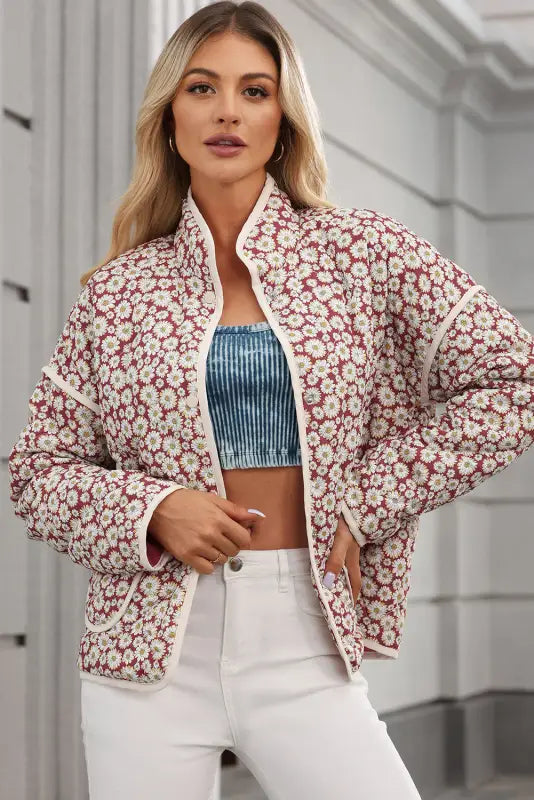 Floral lightweight coat