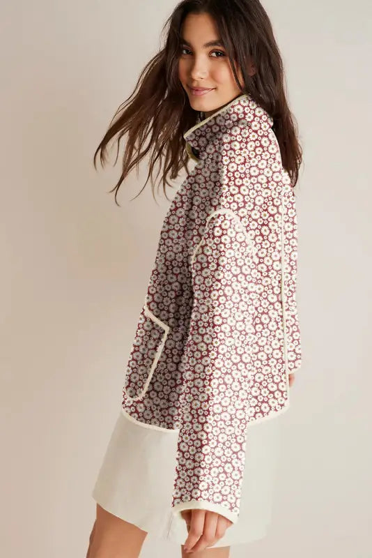 Floral lightweight coat