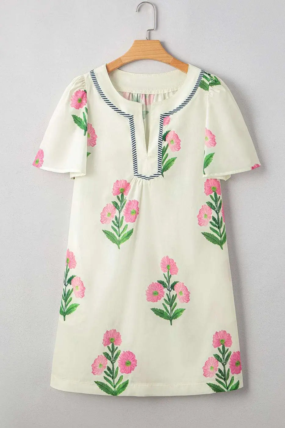 Floral Dresses Apricot Floral Summer Mini Dress
