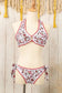 Floral o-ring knot bikini set - bikinis