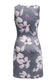 Floral print hollow out wrap tie mini dress - dresses