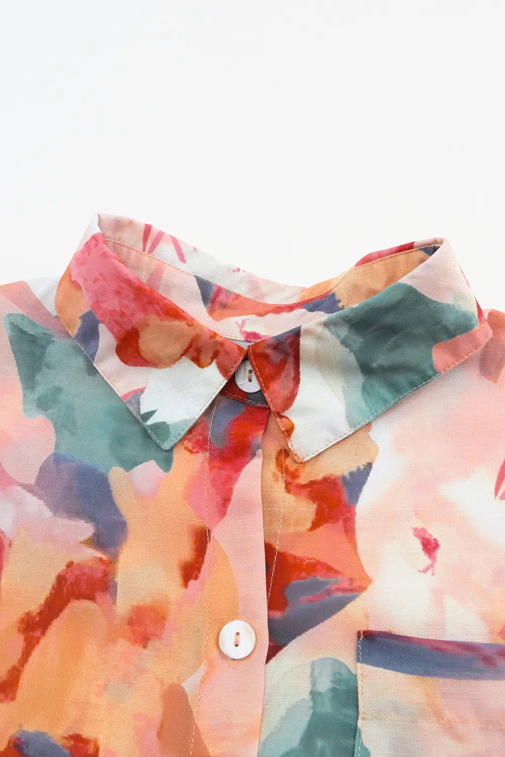 Floral print loose shirt - tops
