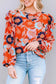 Ginger floral print ruffle puff sleeve blouse - blouses & shirts