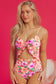 Floral ruffle one-piece swimsuit for relaxed fit