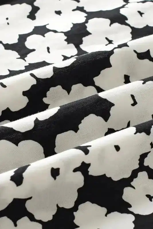 Floral Ruffle Sleeve Blouse - Fashionfitz