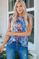 Floral Ruffled Tank Top - Fashionfitz