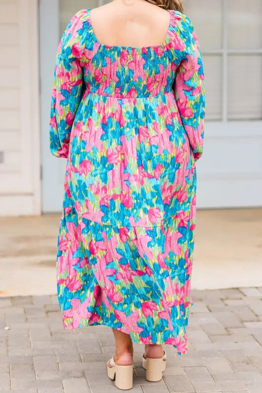 Floral serenity plus maxi dress