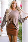 Floral Sleeve Crew Neck Blouse - Fashionfitz
