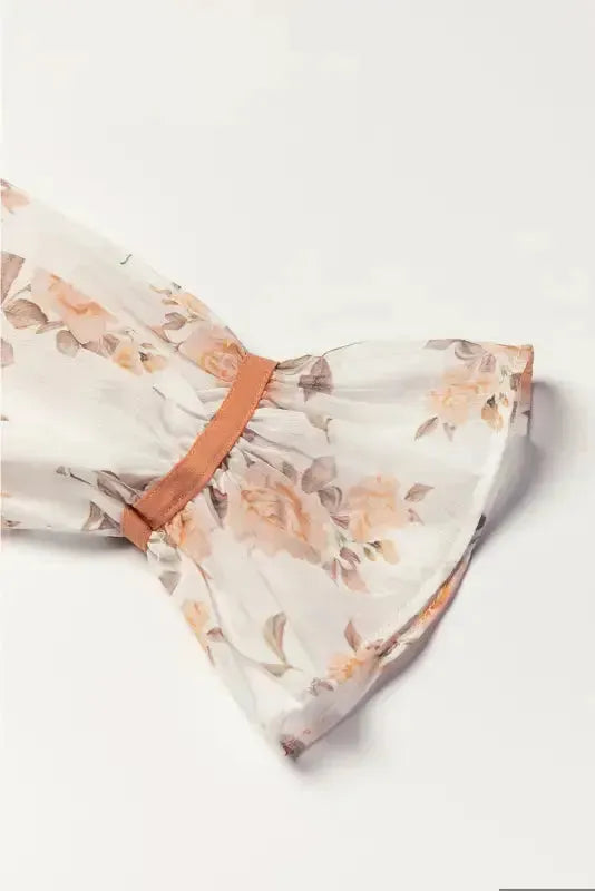 Floral Sleeve Peplum Sweater - Fashionfitz