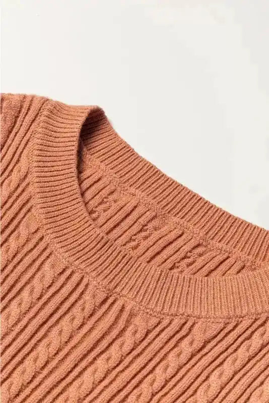 Floral Sleeve Peplum Sweater - Fashionfitz