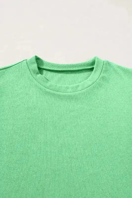 Floral Sleeve Top - Light Green Contrast Ricrac - Fashionfitz