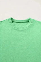 Floral Sleeve Top - Light Green Contrast Ricrac - Fashionfitz