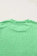 Floral Sleeve Top - Light Green Contrast Ricrac - Fashionfitz