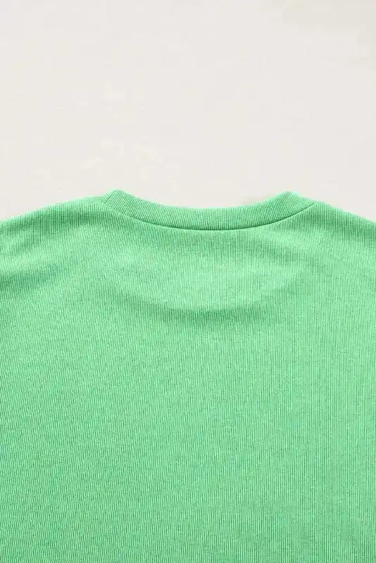 Floral Sleeve Top - Light Green Contrast Ricrac - Fashionfitz