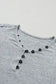Floral-Sleeves Buttoned V-Neck Top - Gray - Fashionfitz