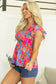 Floral smocked blouse - flutter sleeve | fashionfitz