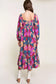 Boho floral ruffled maxi dress | retro charm | fashionfitz