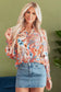 Floral sunset loose fit shirt - vibrant & relaxed