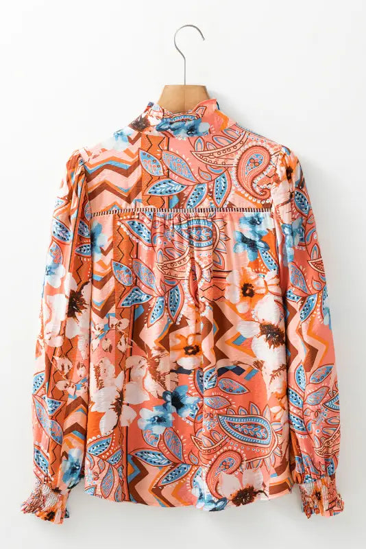 Floral sunset loose fit shirt - vibrant & relaxed