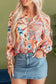 Floral sunset loose fit shirt - vibrant & relaxed