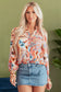 Floral sunset loose fit shirt - vibrant & relaxed