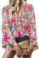 Floral symphony bell-sleeve shirt | elegant & trendy