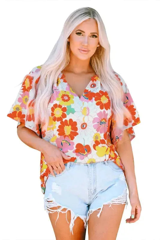 Floral Wide Leg Jumpsuit - Fashionfitz