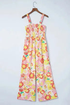 Floral Wide Leg Jumpsuit - Fashionfitz