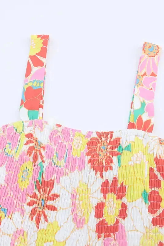 Floral Wide Leg Jumpsuit - Fashionfitz